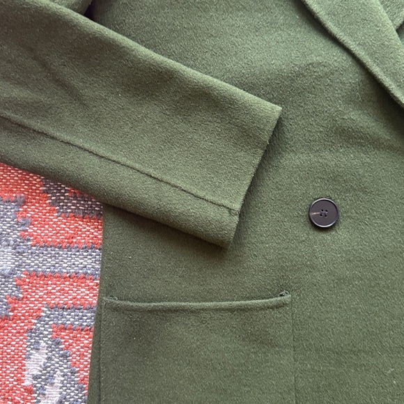 Zara Double breasted green wool blend coat S - Picture 12 of 13